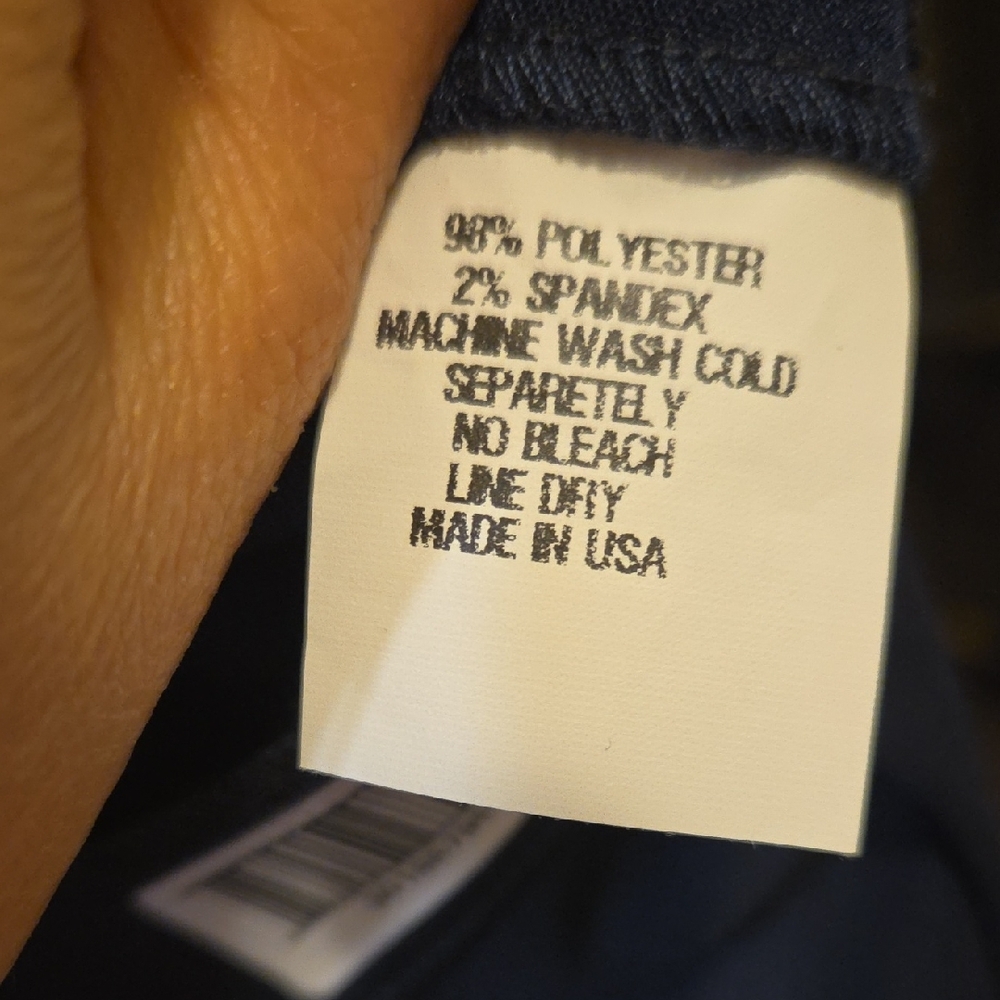 $5/$25-NWT-Navy Cropped Bolero with Bright Stripe Cuffs - Picture 8 of 8